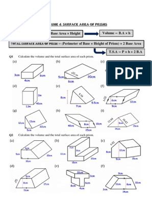 Free Volume Worksheets Surface Area Finding Volume Worksheets Library