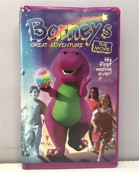 Barneys Great Adventure Movie Vhs Video Tape Sing Along Purple Case