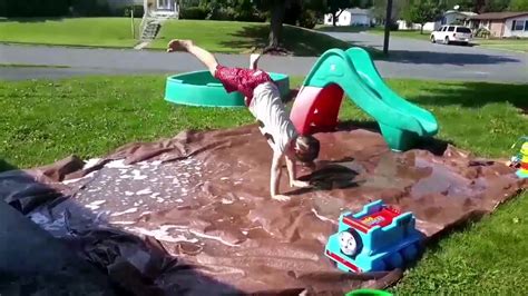 Slip And Slide Gymnastics Youtube