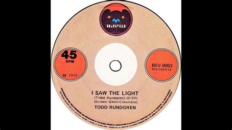 Todd Rundgren I Saw The Light Youtube