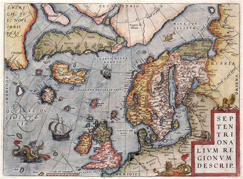 Map Of Europe By Ortelius 16th Century Posters And Prints By Abraham