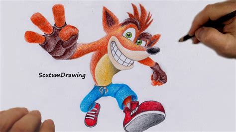 Crash Bandicoot Speed Drawing How To Draw Crash Bandicoot N Sane