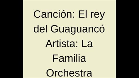 El rey del Guaguancó La familia orchestra Salsa YouTube