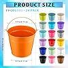 Amazon Bokon 24 Pack Colored Metal Bucket 6 X 4 3 X 5 Inch Small