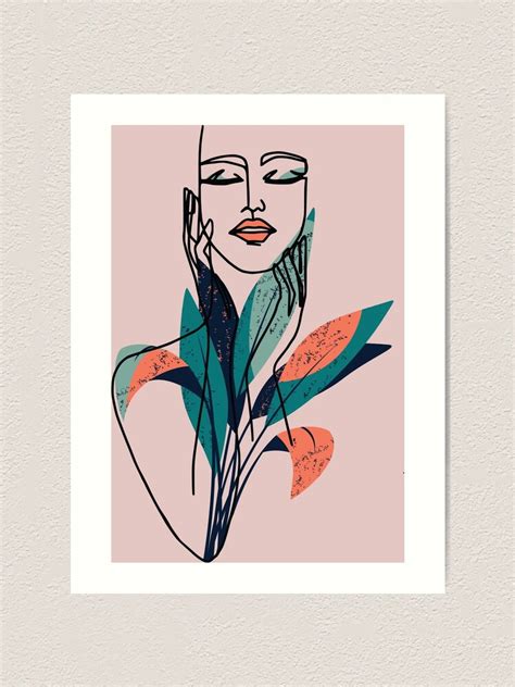 Women Nude Portrait Nymph Line Art Art Print For Sale By