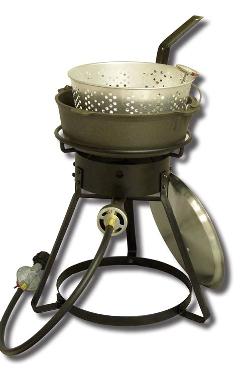 King Kooker 16 Portable Propane Outdoor Cooker Package With 6 Qt Cast Iron Pot And Aluminum