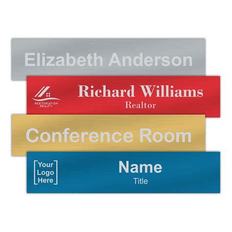 14x3 Custom Engraved Metal Office Nameplate Signs Nap Nameplates