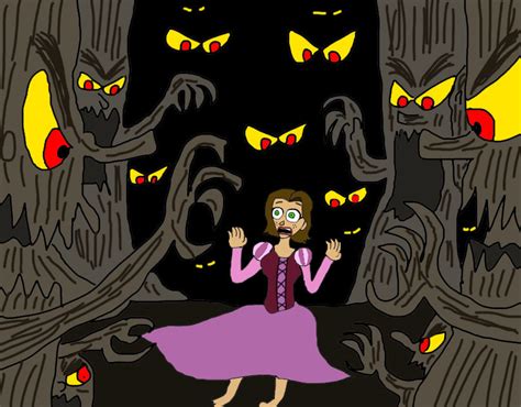 rapunzel in the scary forest of snow white :: Behance