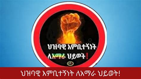 ህዝባዊ እምቢተኝነት ለአማራ ህይወት አማራ ልዩ ሀይል ፋኖ አዲስ አበባ አብይ አህመድ YouTube