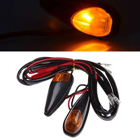 12v 5w mini motocicleta led turn signal blinker indicador de luz âmbar