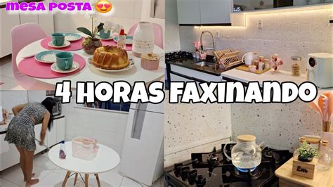 FAXINA COMPLETA E DETALHADA LIMPEZA E ORGANIZAÇÃO FIZ UMA MESA POSTA