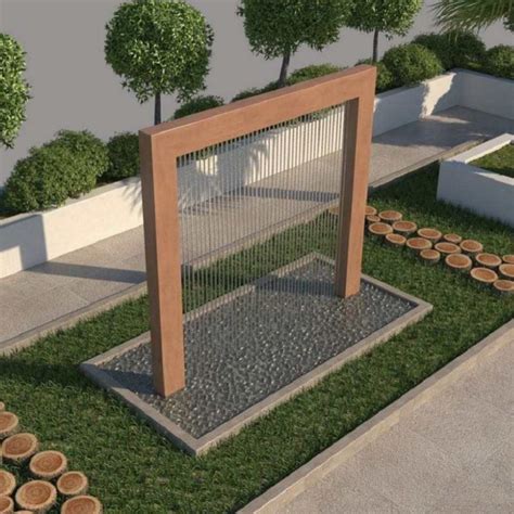 Corten Steel Rain Curtain Water Features Garden Waterfall Fountain