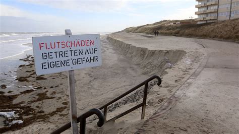 Sturmflut Serie reißt Wangerooges Strand weg NDR de Nachrichten