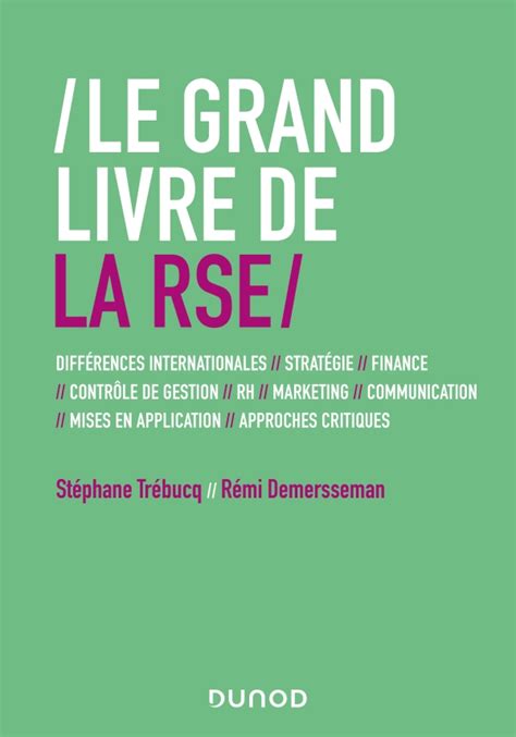 Le Grand Livre De La Rse Hachette Fr