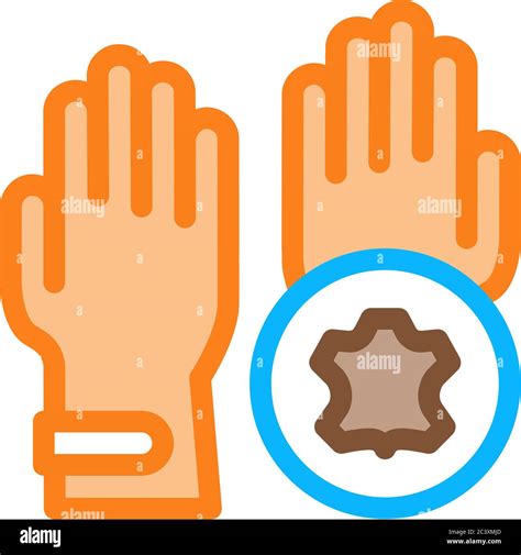 Leather Gloves Icon Vector Outline Illustration Stock Vector Image