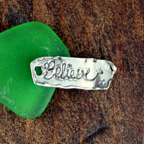 Sterling Silver St Anthony Pray For Us Charm One Sided Etsy