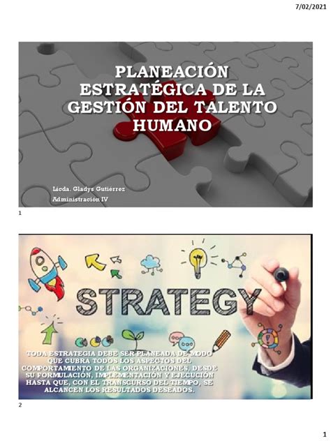 Planeacion Estratégica Del Talento Humano Pdf Planificación Gestión Del Talento