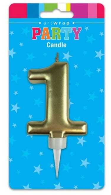 Gold Number Candle - 1