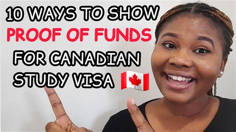 HOW TO SHOW PROOF OF FUNDS FOR CANADIAN STUDY VISA AS AN