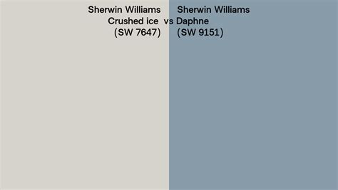 Sherwin Williams Crushed Ice Vs Daphne Side By Side Comparison