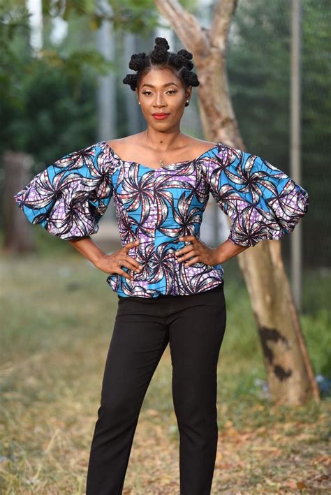 Pin By Ifeoma Anekwe On New Style African Print Tops African Attire