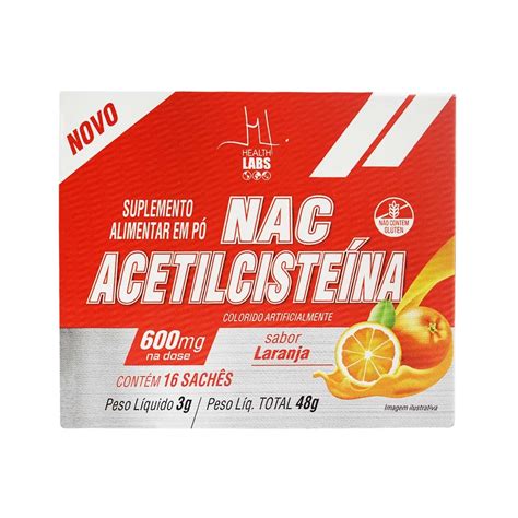 Comprar Nac Acetilcisteína 600Mg Sabor Laranja 16 Sachês