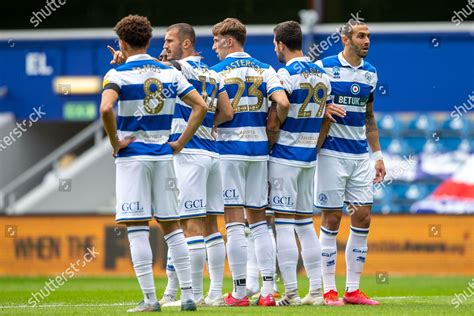 queens park rangers players form wall editorial stock photo stock