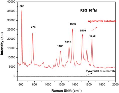 The Raman Spectra Of R6G On PSi And Ag NPs PSi Substrates With The