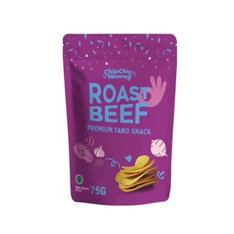 CHIP CHIP HOORAY PREMIUM HEALTHY TARO SNACK ROAST BEEF Indonesia S