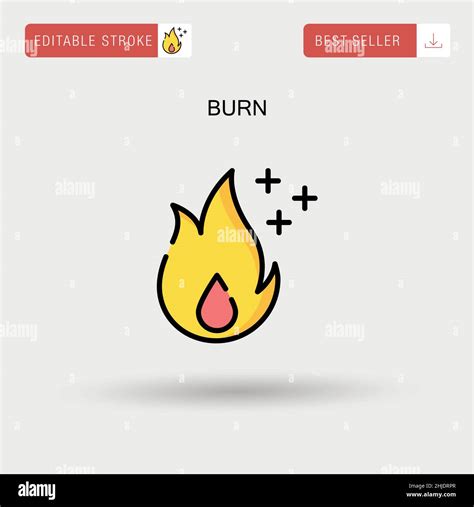 Burn Simple Vector Icon Stock Vector Image And Art Alamy