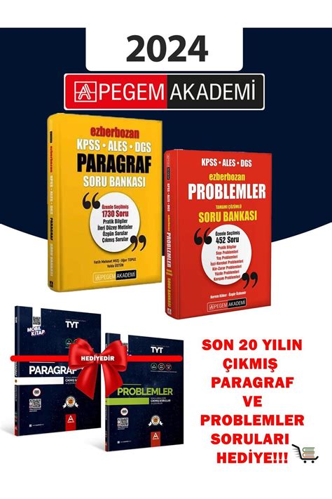 Pegem Akademi Yayıncılık 2024 Model Ezberbozan Paragraf ve Problemler