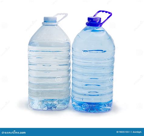 Two Different Large Plastic Bottle Of Drinking Water Stock Image