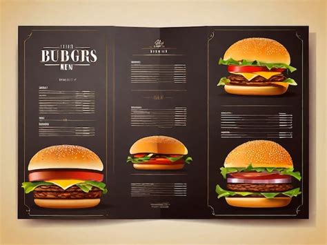 Premium Photo Burger Menu Template