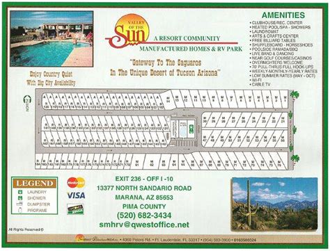 Valley of the Sun Mobile Home & RV Park Layout