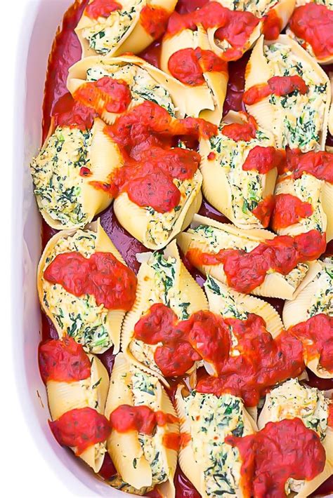 Vegan Stuffed Jumbo Shells With Spinach Nora Cooks