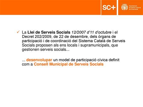 El Consell Municipal De Serveis Socials De Santa Coloma De Gramenet