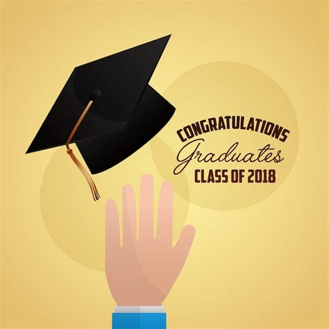 Premium Vector | Congratulations graduation card