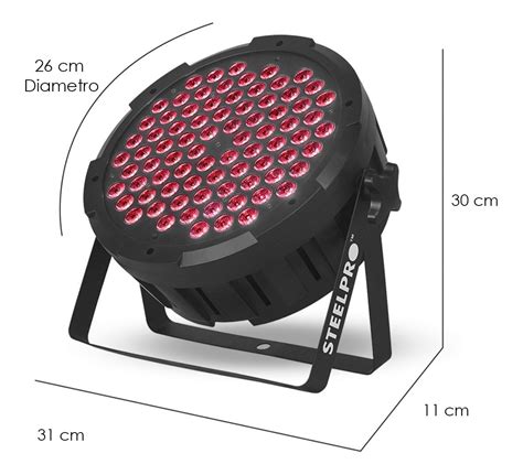 Cañon Led Par 80 Led X 3w Full Color Rgb Steelpro STEELPRO