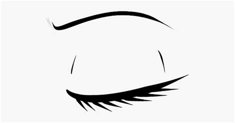 Closed Eye Drawing Anime, HD Png Download - kindpng