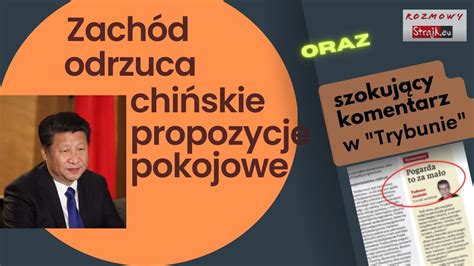 Chińskie propozycje zakończenia wojny na Ukrainie Zachód je odrzuca