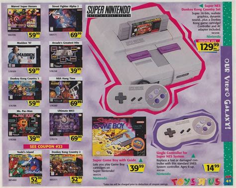 Toys R Us Snes 90s Flyer Gaming