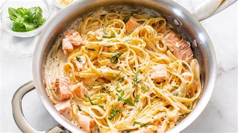 Salmon Fettuccini Alfredo Recipe