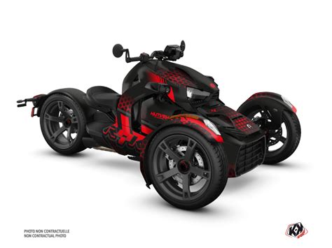 Can Am Roadster Splinter Graphic Kit Black Red Kutvek