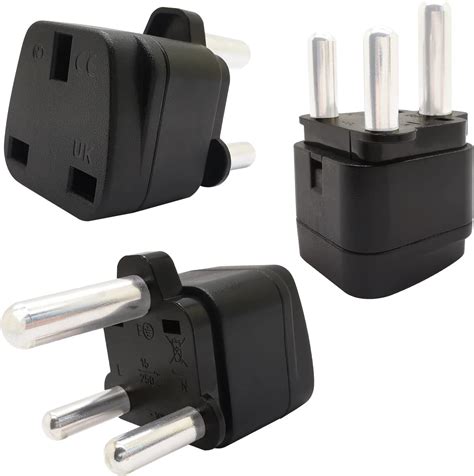 3pack Uk To South Africa Plug Adapter International Travel Adapter Uk 3 Pin Converter Plug