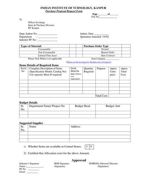 Free Purchase Request Forms In Pdf Ms Word Excel