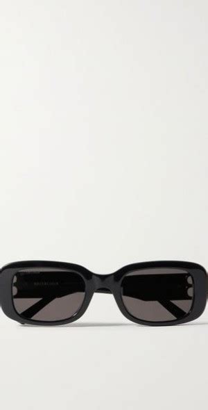 Balenciaga Eyewear Dynasty Bb Rectangular Frame Acetate Sunglasses