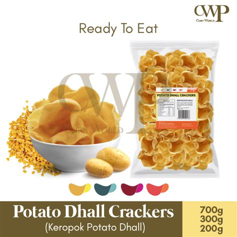 Ready To Eat Potato Dhall Crackers Keropok Potato Dhall 300g Lazada