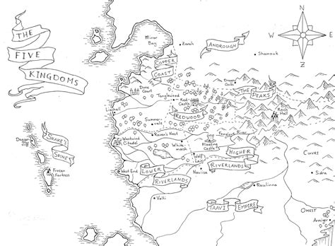 Map Of The Five Kingdoms Of Aldor Fantasy World Map Fantasy Map Map