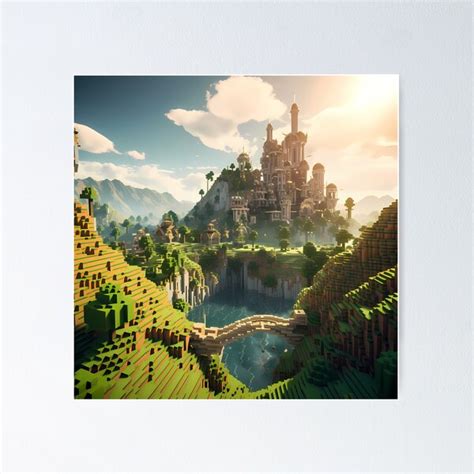 "Minecraft-inspired Poster" Poster for Sale by Digitmania1 | Redbubble