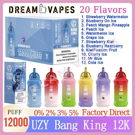 Uzy Bang King Puffs Original Factory Ml Type C Rechargeable